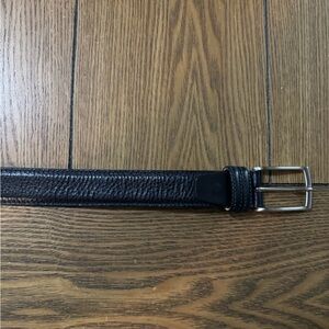 Angelo Galasso Black Italian Leather Belt